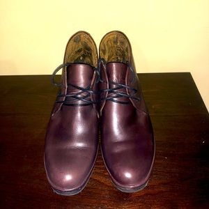 Cute Burgundy FlyLondon Pert Ankle Boot.  Size 41(9.5-10)